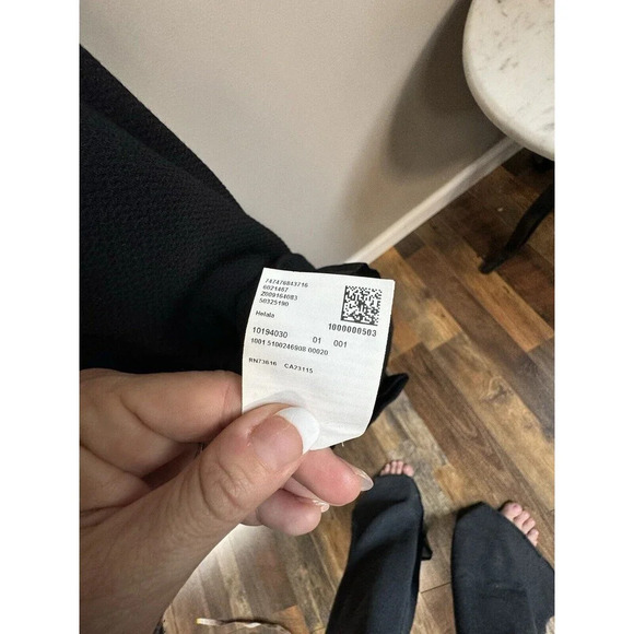 Hugo Boss Helala Textured V Neck Dress Business Wear Size 12 Black - Picture 9 of 11